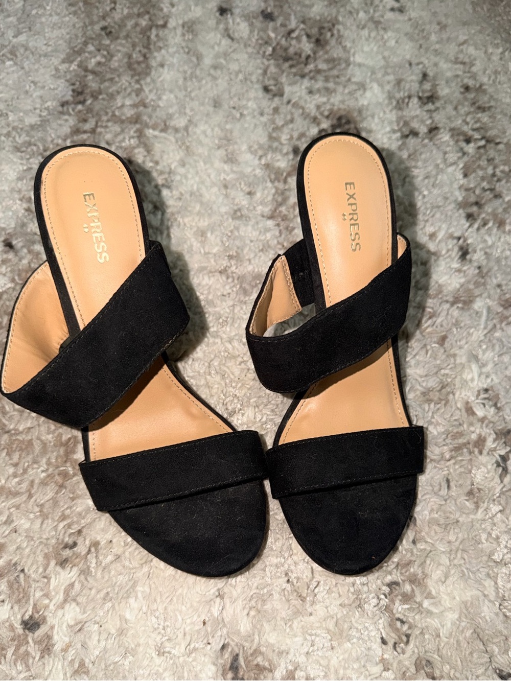 Express Black Strappy High Heel Sandals Size 6